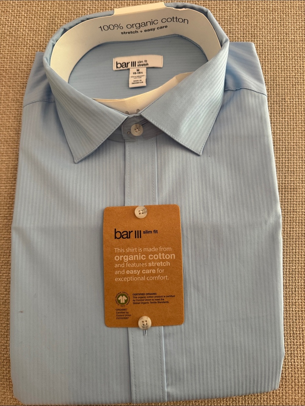 Bar III Light Blue Slim Fit Men's Dress Shirt